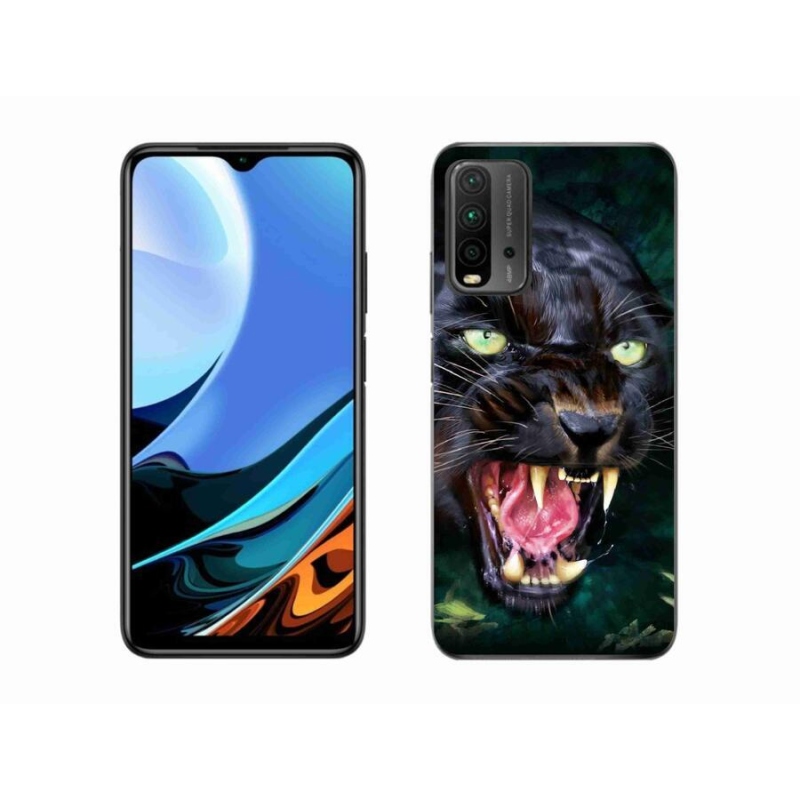 Gélový kryt mmCase na mobil Xiaomi Redmi 9T - rozzúrený čierny panter