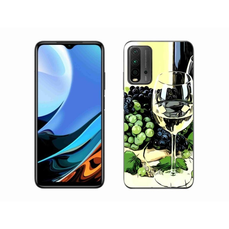 Gélový kryt mmCase na mobil Xiaomi Redmi 9T - pohár vína