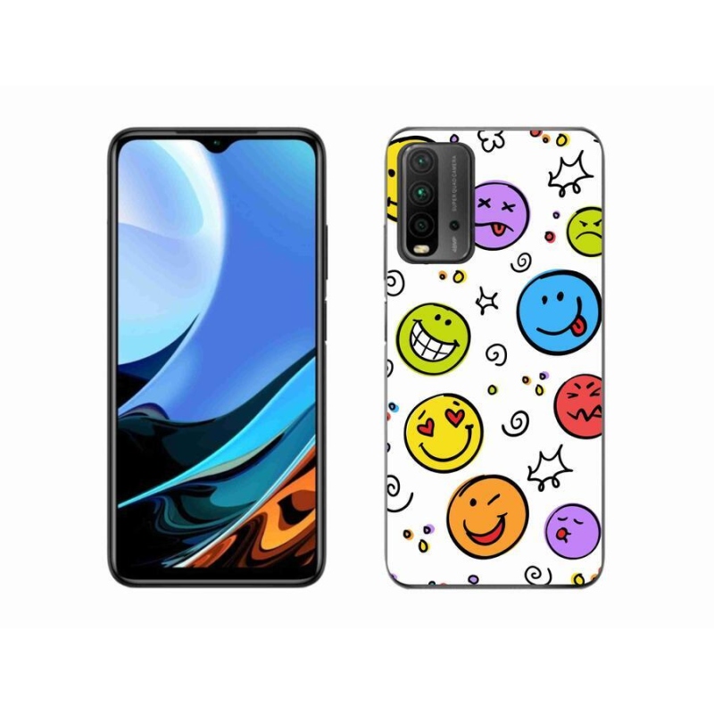 Gélový kryt mmCase na mobil Xiaomi Redmi 9T - smajlíci