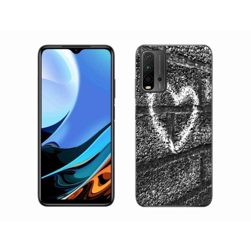 Gélový kryt mmCase na mobil Xiaomi Redmi 9T - srdce na stene