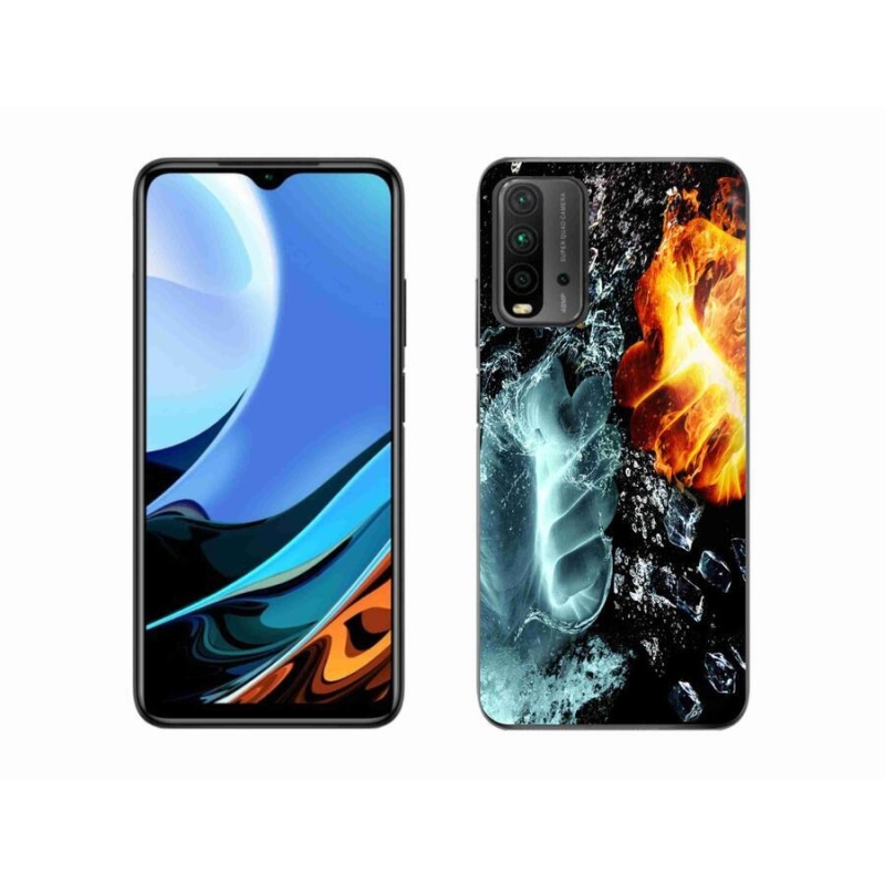 Gélový kryt mmCase na mobil Xiaomi Redmi 9T - voda a oheň