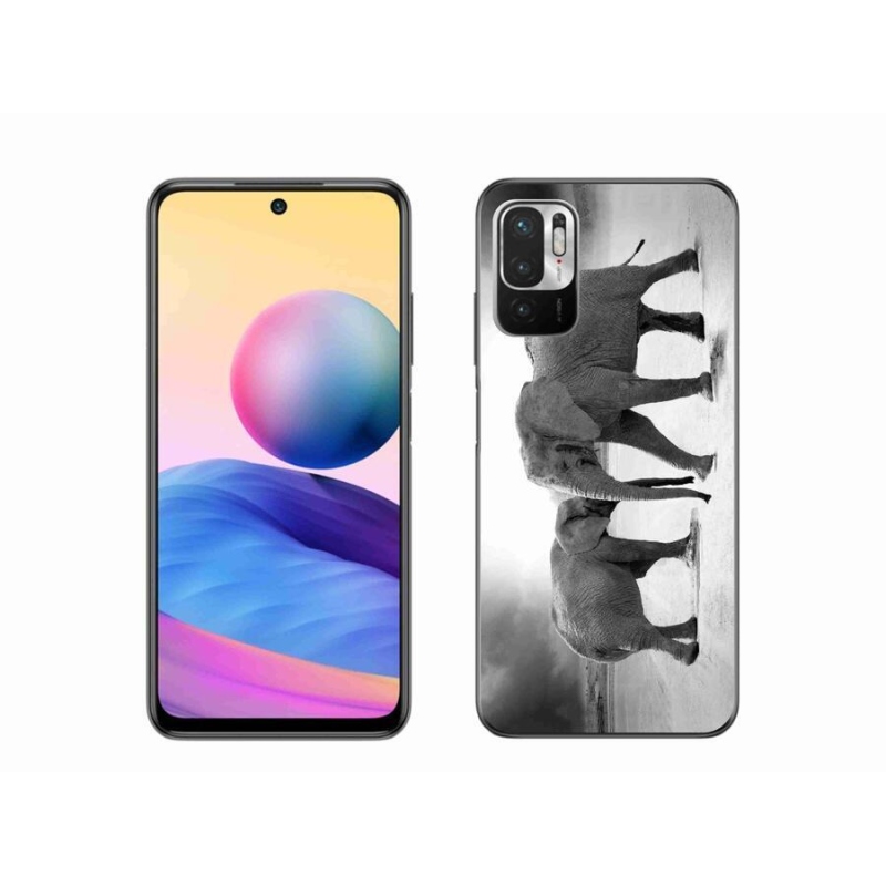 Gélový kryt mmCase na mobil Xiaomi Redmi Note 10 5G - čiernobieli slony