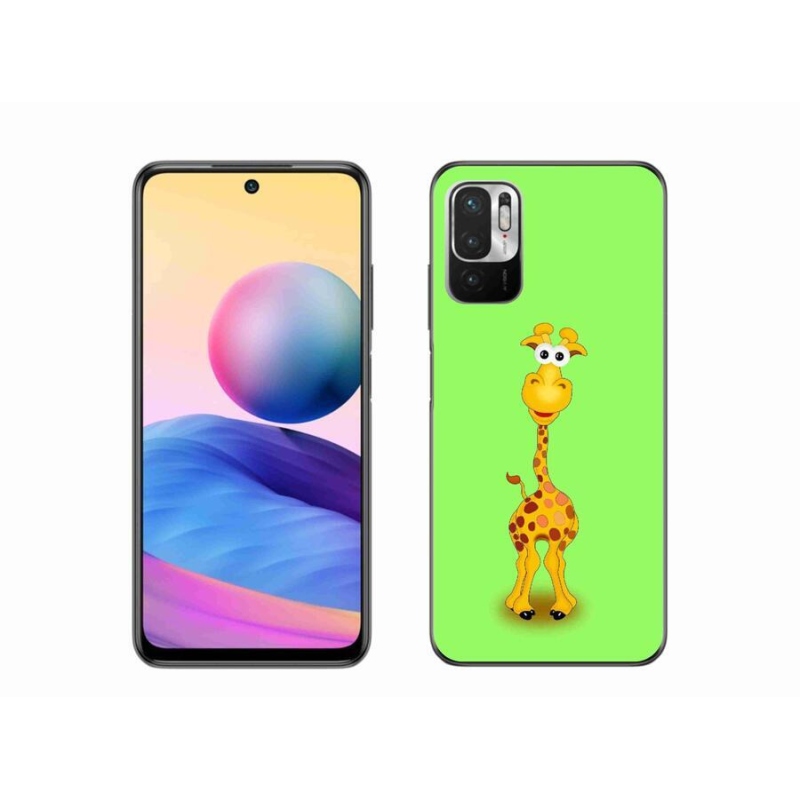 Gélový kryt mmCase na mobil Xiaomi Redmi Note 10 5G - kreslená žirafa