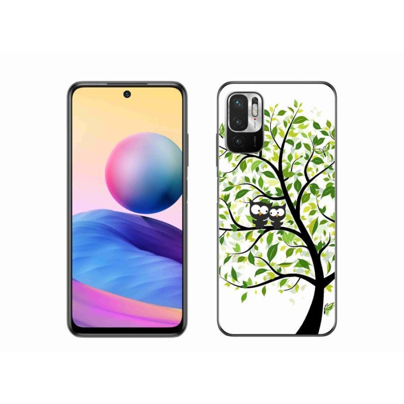 Gélový kryt mmCase na mobil Xiaomi Redmi Note 10 5G - malej sovy na strome
