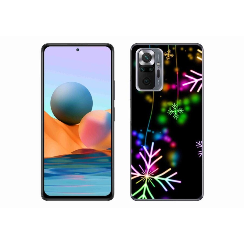 Gélový kryt mmCase na mobil Xiaomi Redmi Note 10 Pro - farebné vločky