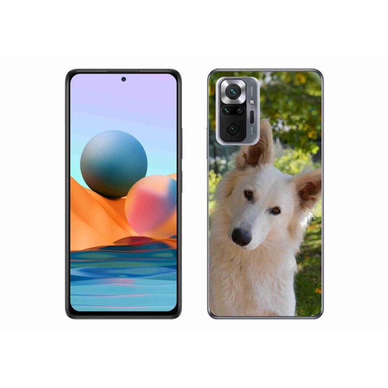 Gélový kryt mmCase na mobil Xiaomi Redmi Note 10 Pro - biely švajčiarsky ovčiak 1