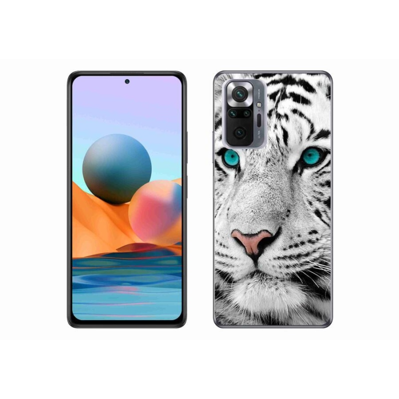 Gélový kryt mmCase na mobil Xiaomi Redmi Note 10 Pro - biely tiger