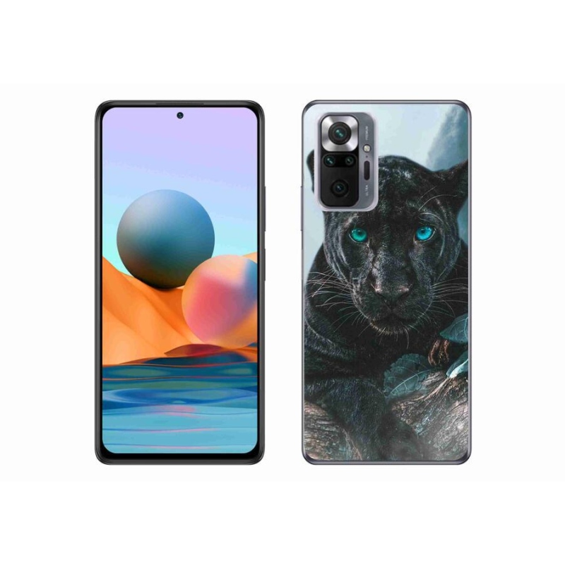 Gélový kryt mmCase na mobil Xiaomi Redmi Note 10 Pro - čierny panter