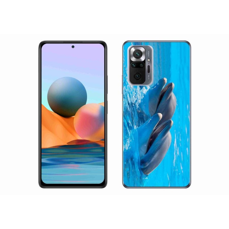 Gélový kryt mmCase na mobil Xiaomi Redmi Note 10 Pro - delfíny