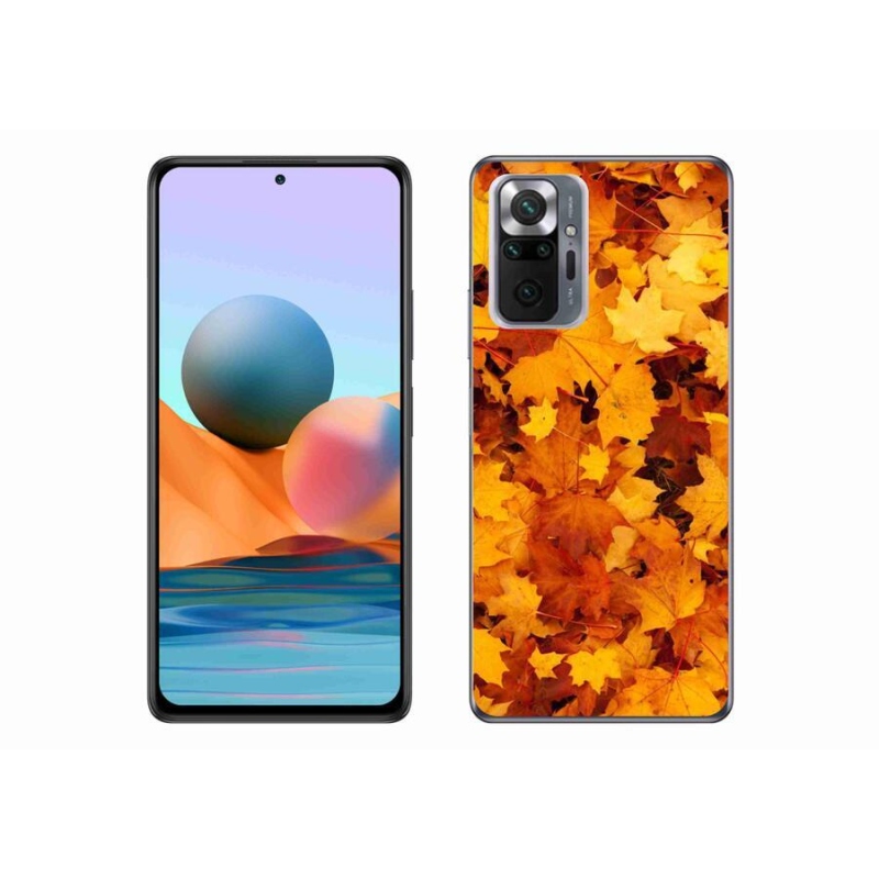 Gélový kryt mmCase na mobil Xiaomi Redmi Note 10 Pro - javorové listy
