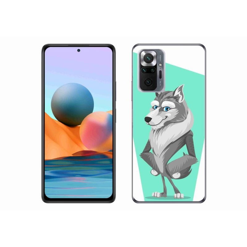 Gélový kryt mmCase na mobil Xiaomi Redmi Note 10 Pro - kreslený vlk