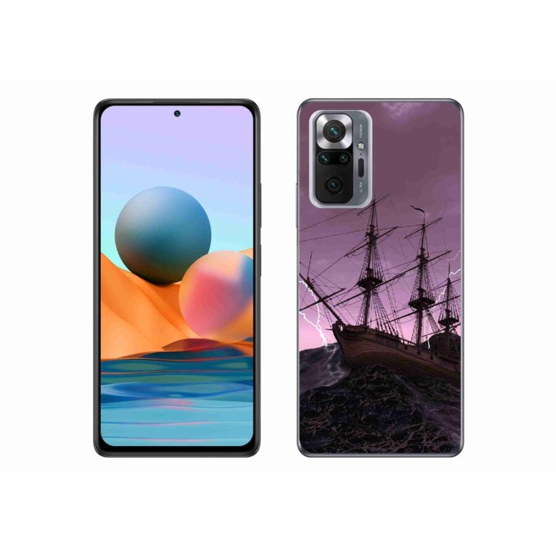 Gélový kryt mmCase na mobil Xiaomi Redmi Note 10 Pre - loď v búrke