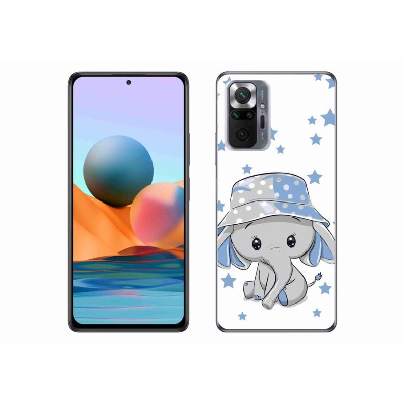 Gélový kryt mmCase na mobil Xiaomi Redmi Note 10 Pro - modrý slon