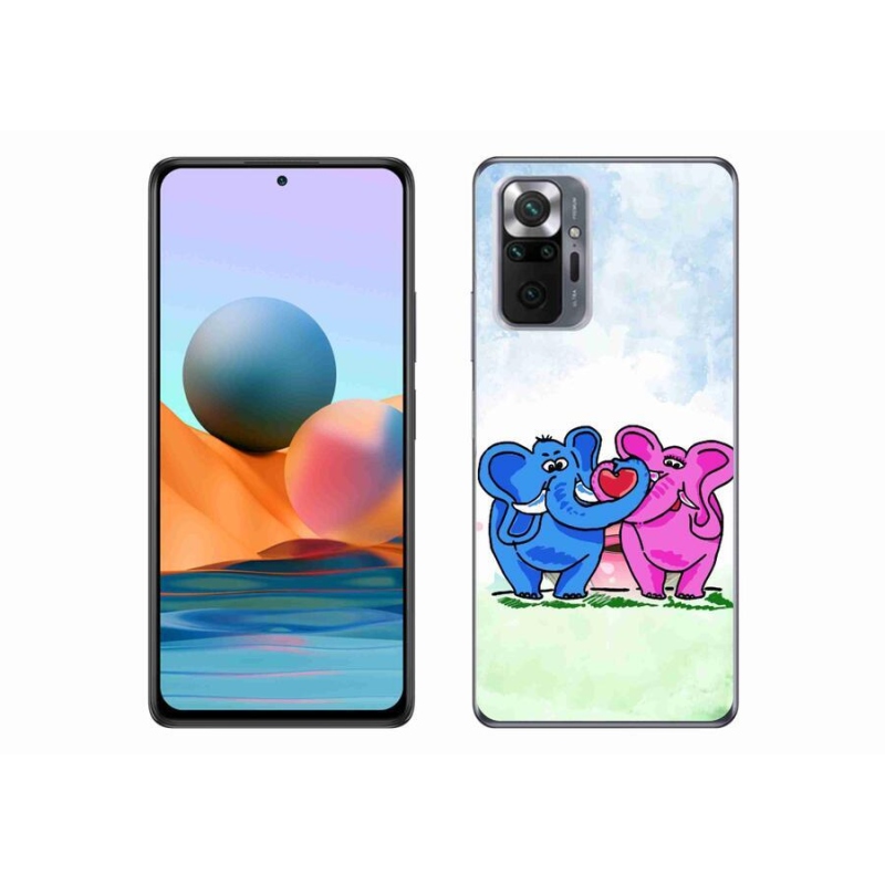 Gélový kryt mmCase na mobil Xiaomi Redmi Note 10 Pro - zamilovaní slony