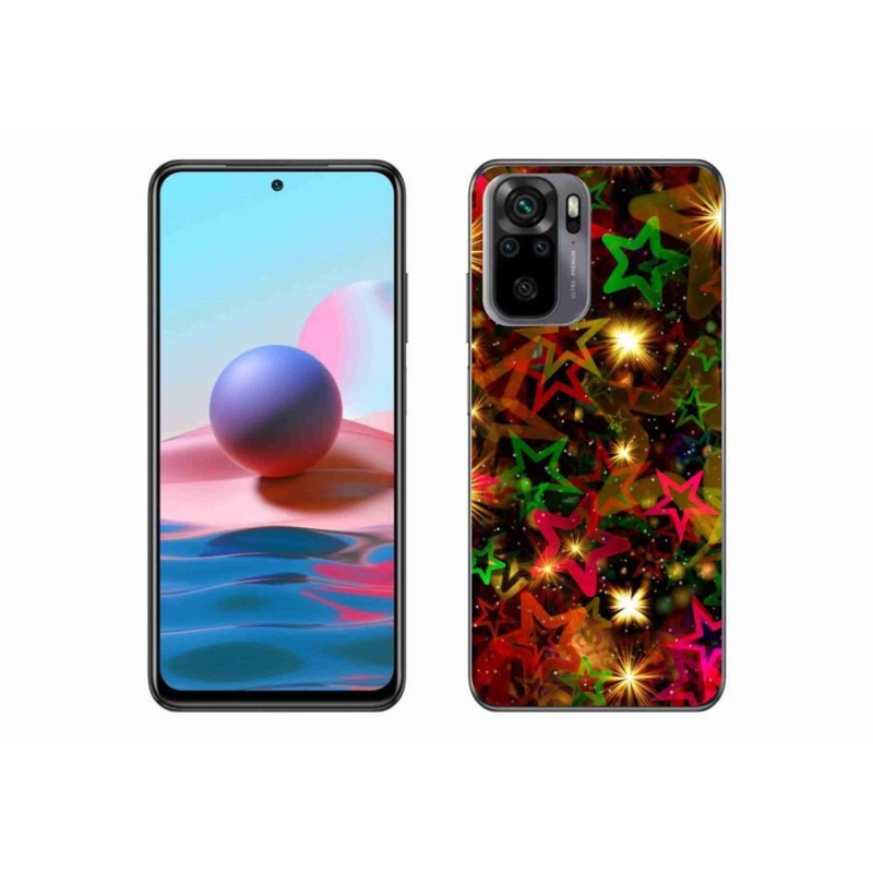 Gélový kryt mmCase na mobil Xiaomi Redmi Note 10S - farebné hviezdičky