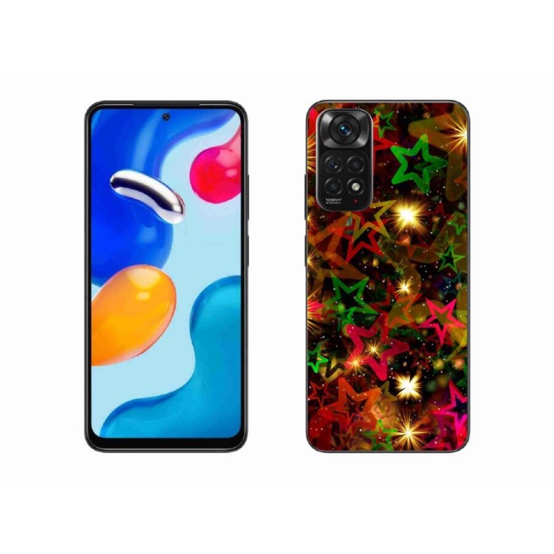 Gélový kryt mmCase na mobil Xiaomi Redmi Note 11 4G - farebné hviezdičky