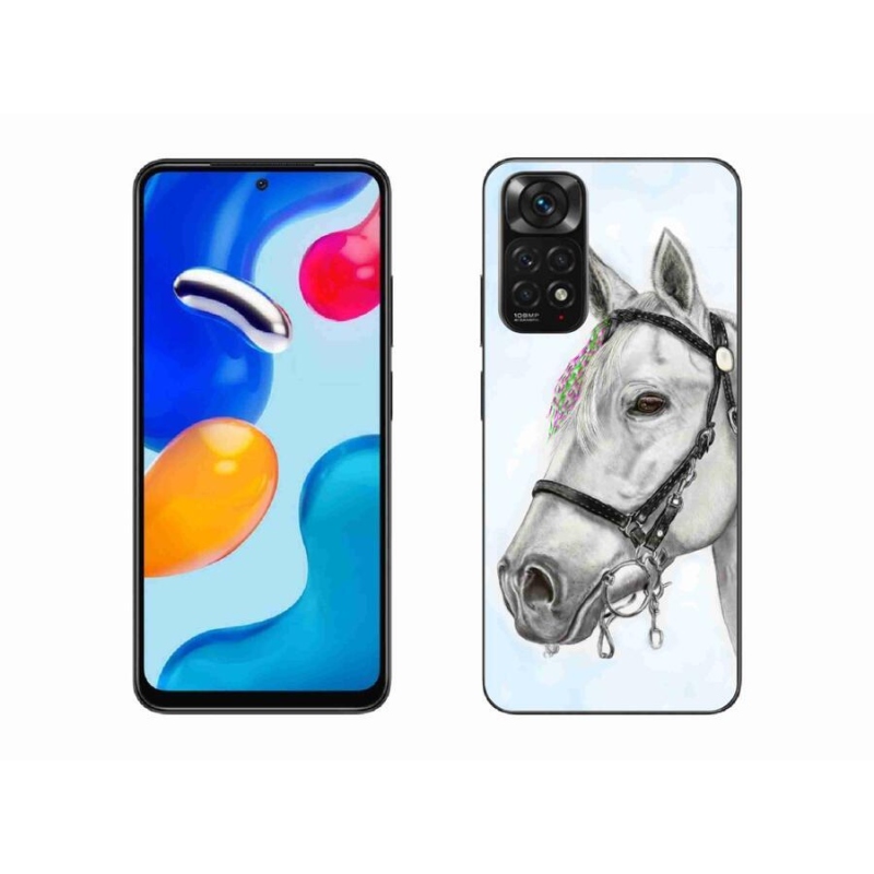 Gélový kryt mmCase na mobil Xiaomi Redmi Note 11 4G - biely kôň 1