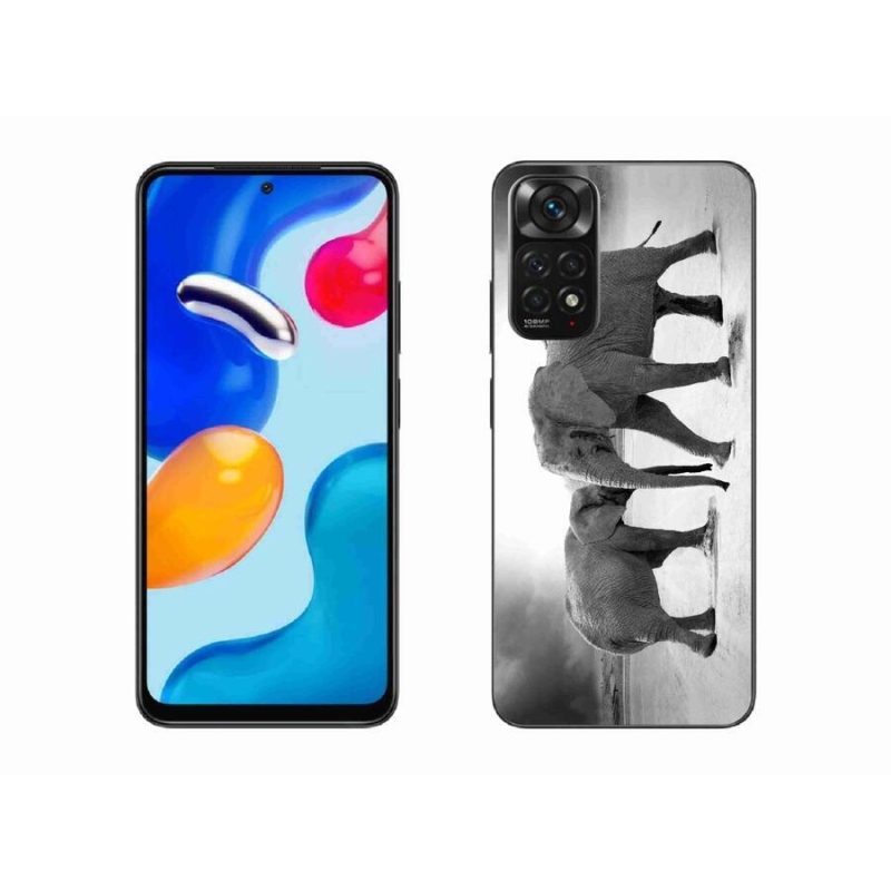 Gélový kryt mmCase na mobil Xiaomi Redmi Note 11 4G - čiernobieli slony