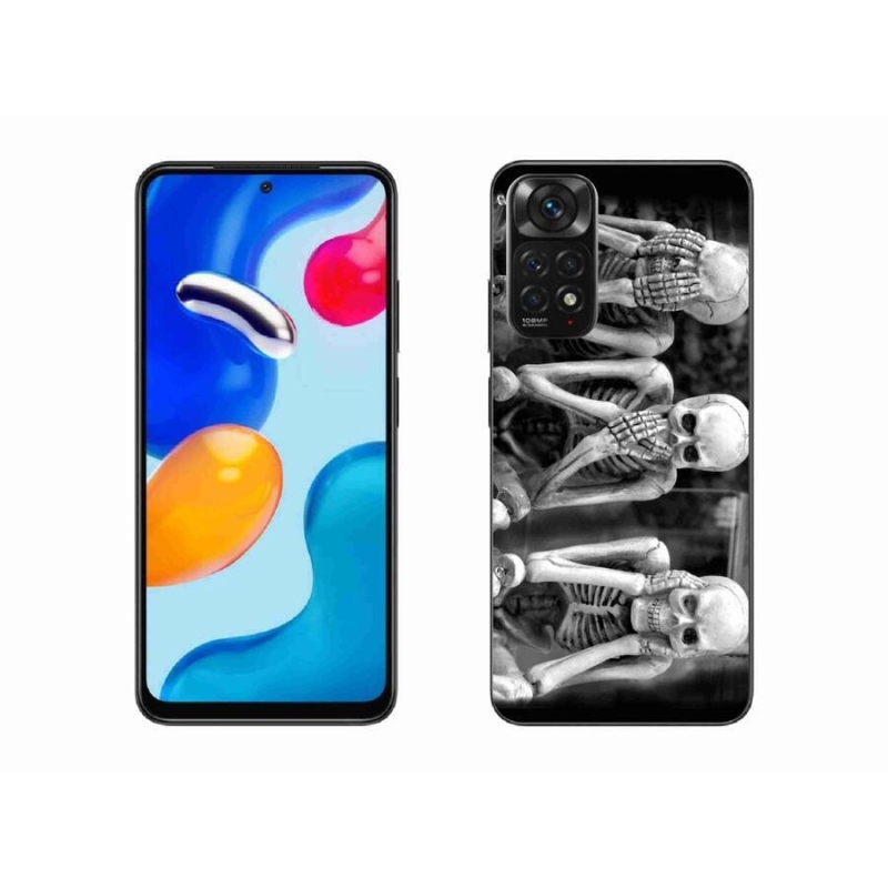 Gélový kryt mmCase na mobil Xiaomi Redmi Note 11 4G - kostlivci