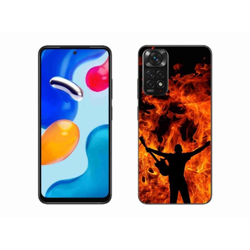 Gélový kryt mmCase na mobil Xiaomi Redmi Note 11 4G - muzikant a oheň