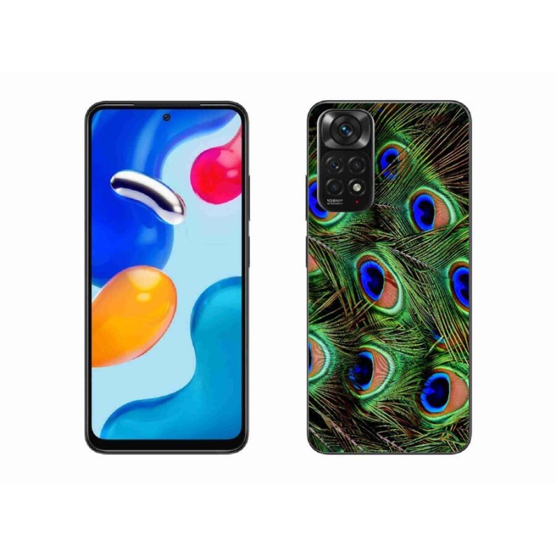 Gélový kryt mmCase na mobil Xiaomi Redmi Note 11 4G - pávie perie