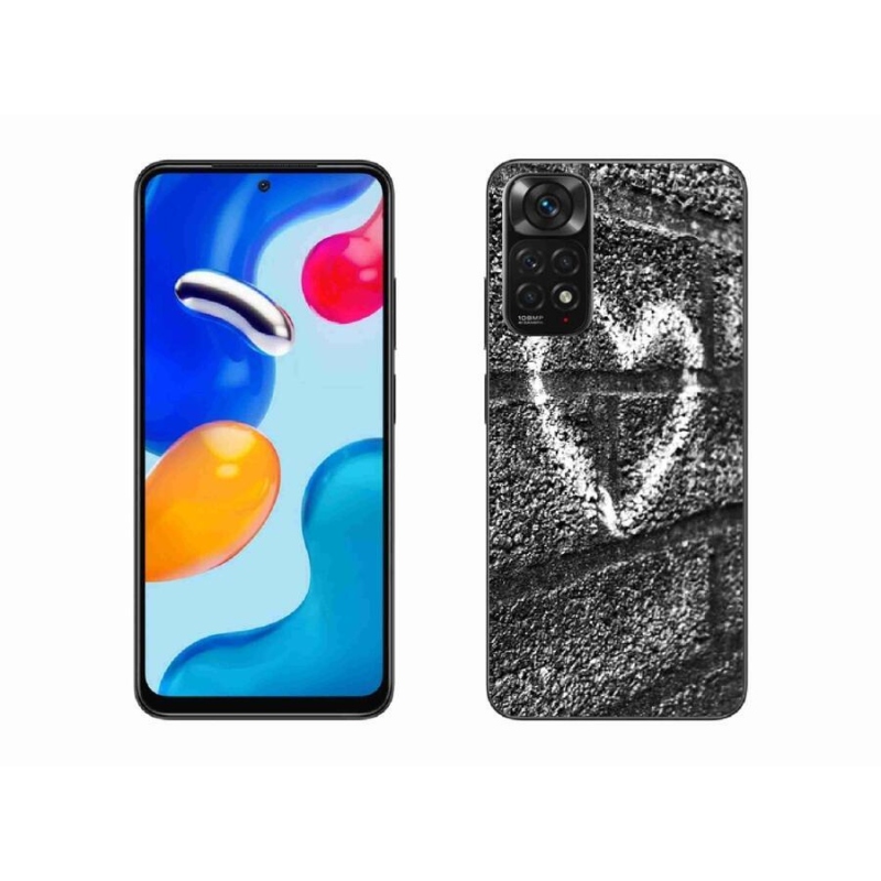 Gélový kryt mmCase na mobil Xiaomi Redmi Note 11 4G - srdce na stene