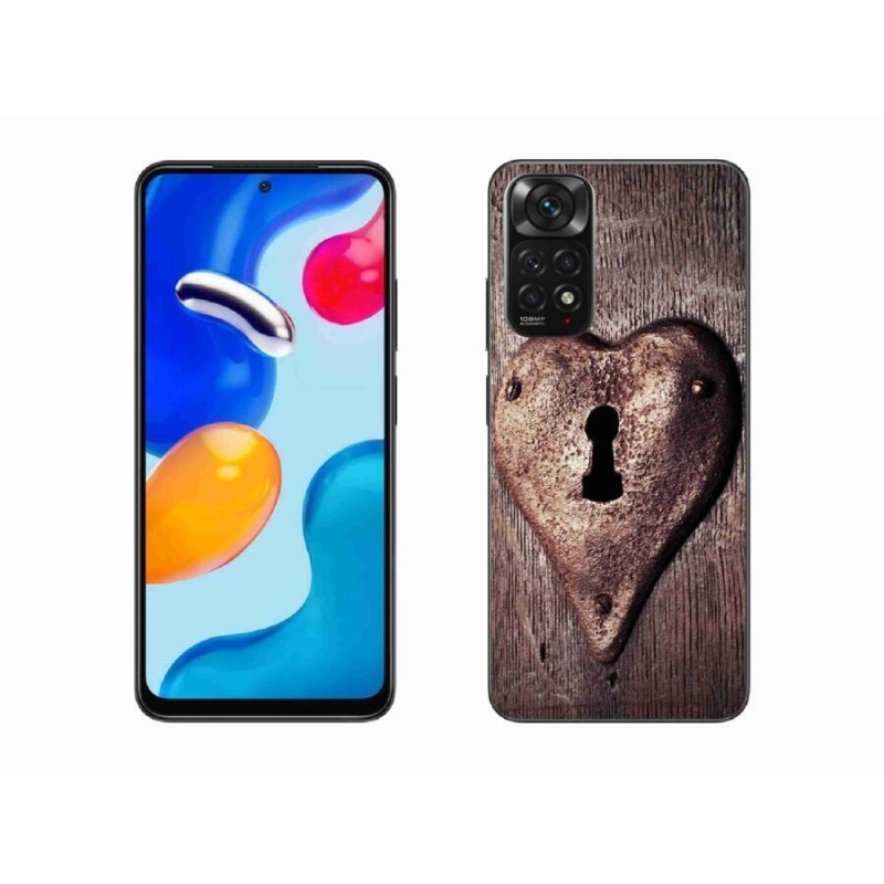 Gélový kryt mmCase na mobil Xiaomi Redmi Note 11 4G - zámok v tvare srdca