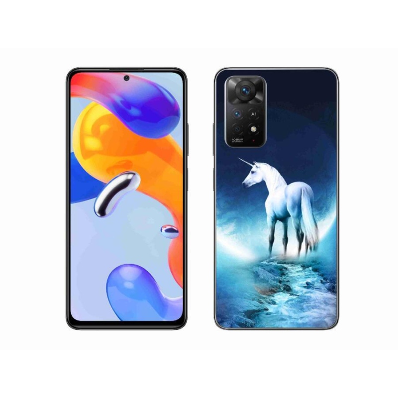 Gélový kryt mmCase na mobil Xiaomi Redmi Note 11 Pro 4G/5G - biely jednorožec