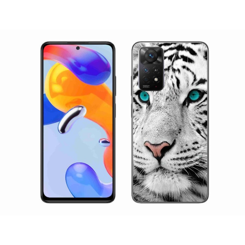 Gélový kryt mmCase na mobil Xiaomi Redmi Note 11 Pro 4G/5G - biely tiger