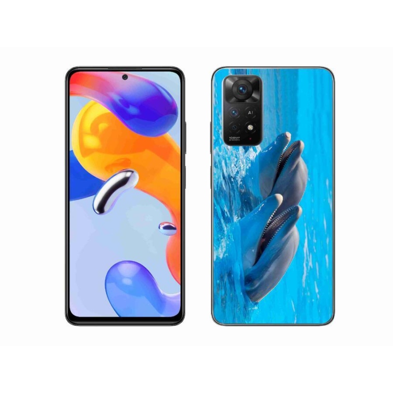 Gélový kryt mmCase na mobil Xiaomi Redmi Note 11 Pro 4G/5G - delfíny