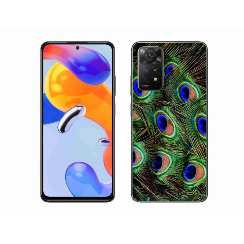 Gélový kryt mmCase na mobil Xiaomi Redmi Note 11 Pro 4G/5G - pávie perie
