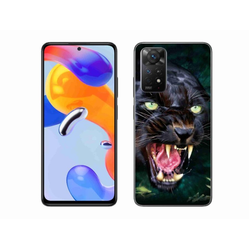 Gélový kryt mmCase na mobil Xiaomi Redmi Note 11 Pro 4G/5G - rozzúrený čierny panter