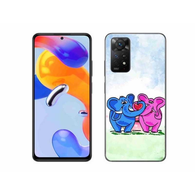 Gélový kryt mmCase na mobil Xiaomi Redmi Note 11 Pro 4G/5G - zamilovaní slony