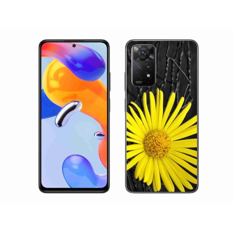Gélový kryt mmCase na mobil Xiaomi Redmi Note 11 Pro 4G/5G - žltý kvet