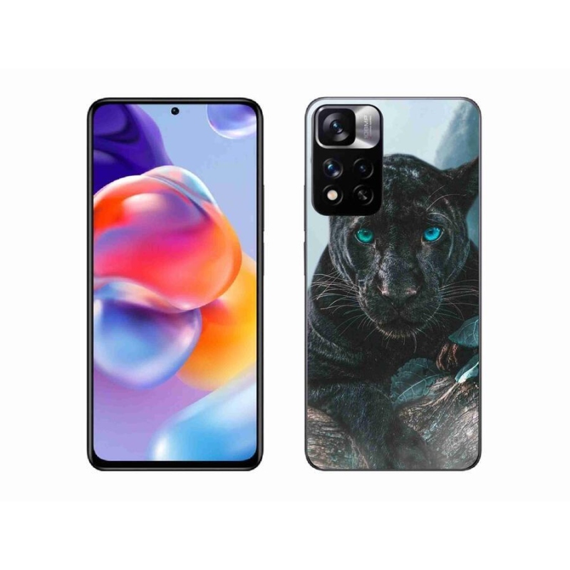 Gélový kryt mmCase na mobil Xiaomi Redmi Note 11 Pro+ 5G - čierny panter