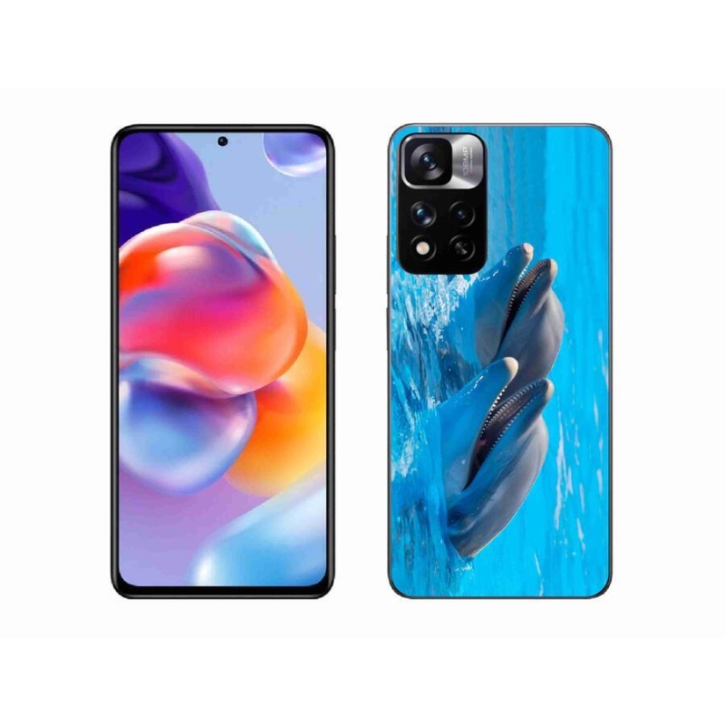 Gélový kryt mmCase na mobil Xiaomi Redmi Note 11 Pro+ 5G - delfíny