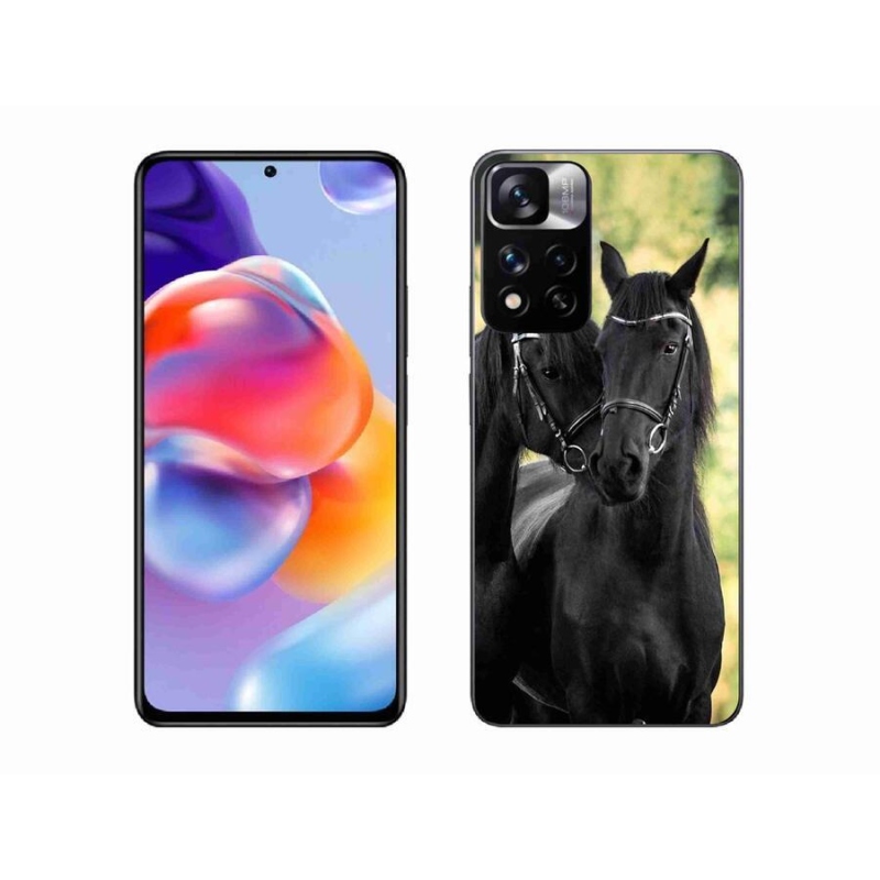 Gélový kryt mmCase na mobil Xiaomi Redmi Note 11 Pro+ 5G - dva čierne kone