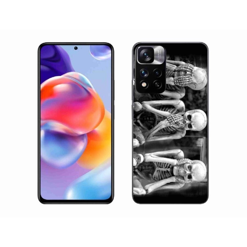 Gélový kryt mmCase na mobil Xiaomi Redmi Note 11 Pro+ 5G - kostlivci