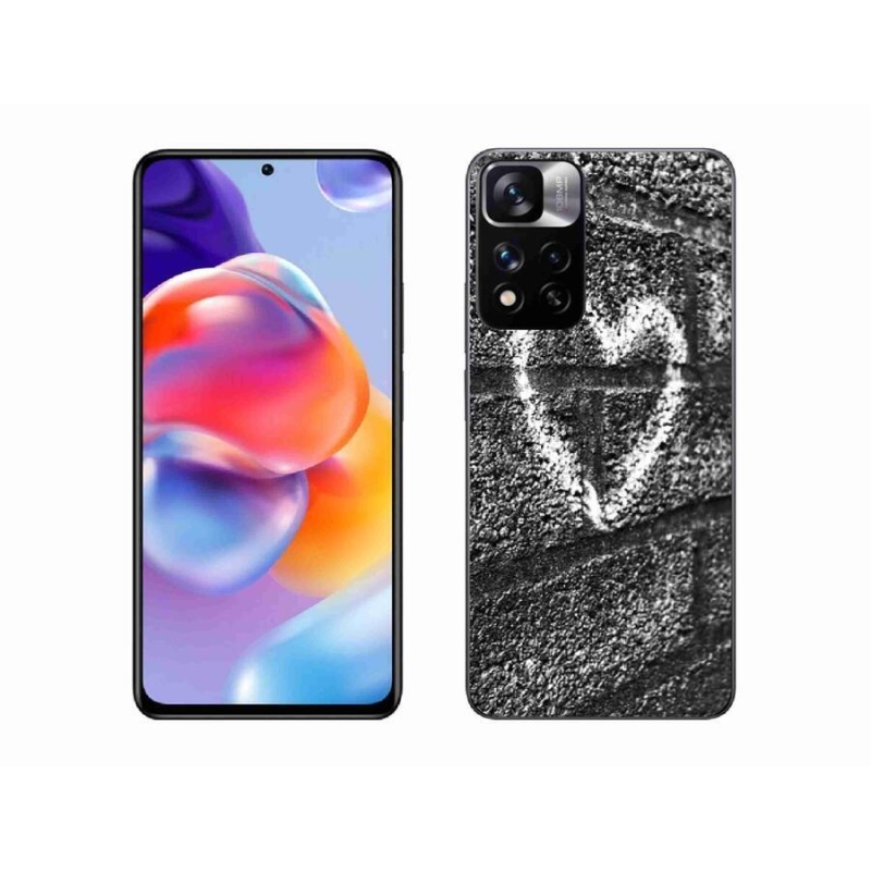 Gélový kryt mmCase na mobil Xiaomi Redmi Note 11 Pro+ 5G - srdce na stene