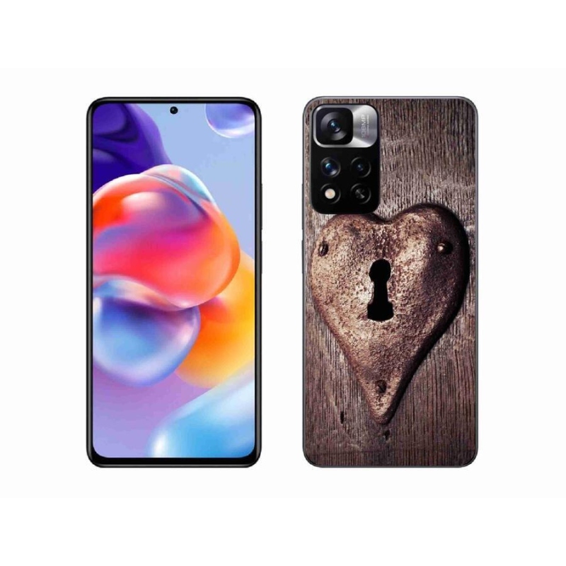 Gélový kryt mmCase na mobil Xiaomi Redmi Note 11 Pro+ 5G - zámok v tvare srdca