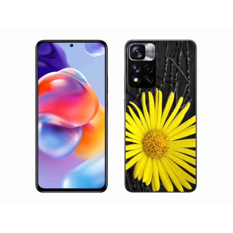 Gélový kryt mmCase na mobil Xiaomi Redmi Note 11 Pro+ 5G - žltý kvet