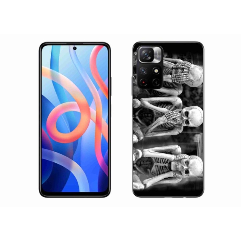 Gélový kryt mmCase na mobil Xiaomi Redmi Note 11S 5G - kostlivci