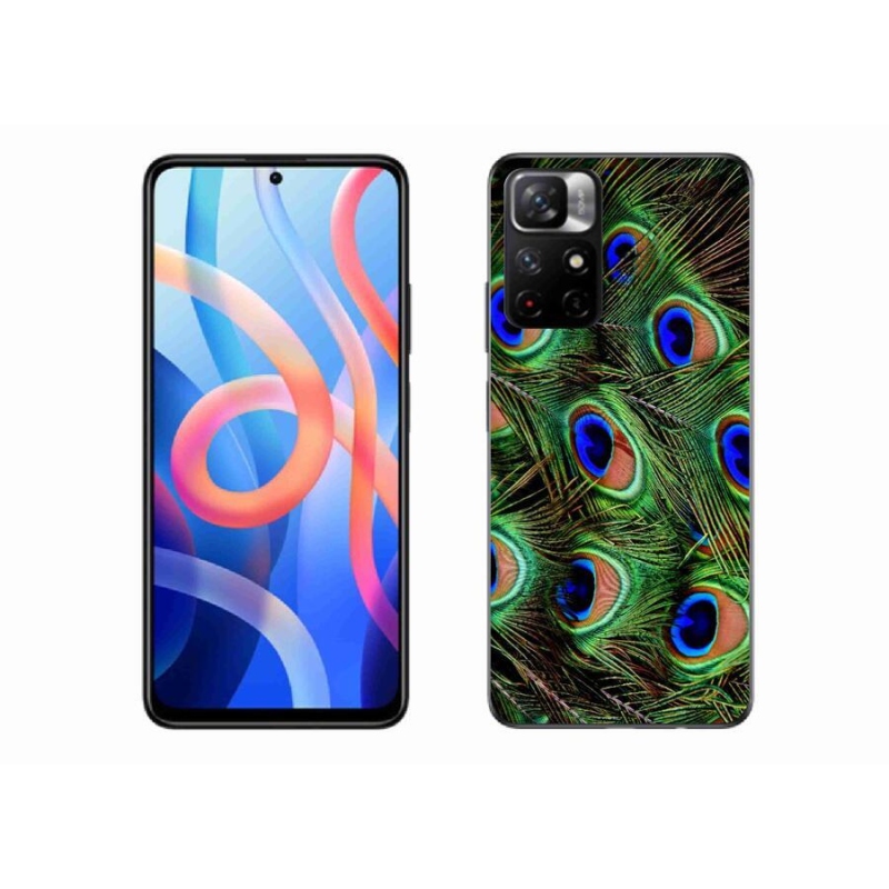 Gélový kryt mmCase na mobil Xiaomi Redmi Note 11S 5G - pávie perie
