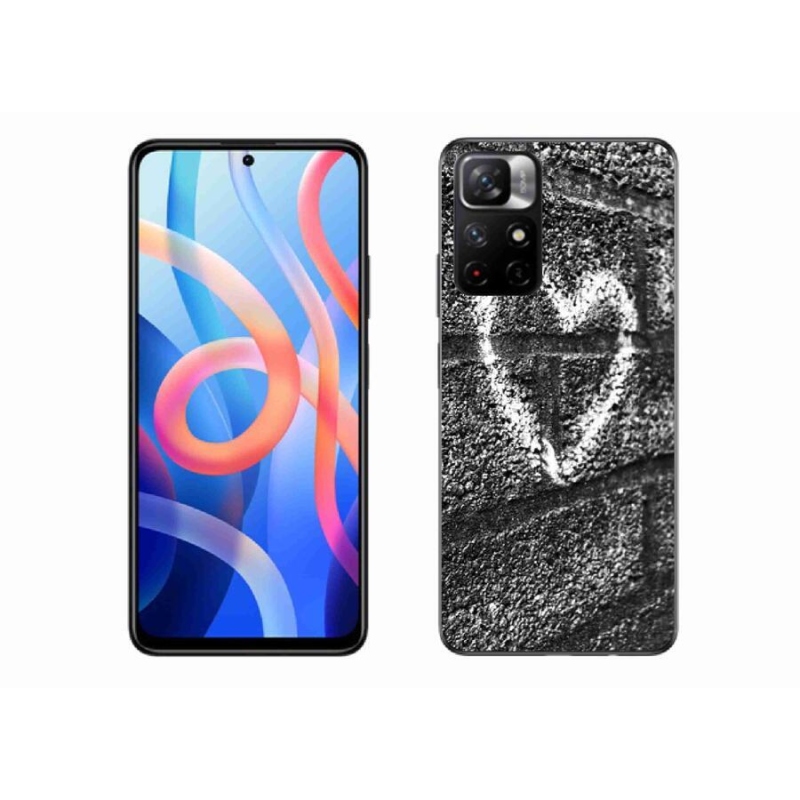 Gélový kryt mmCase na mobil Xiaomi Redmi Note 11S 5G - srdce na stene