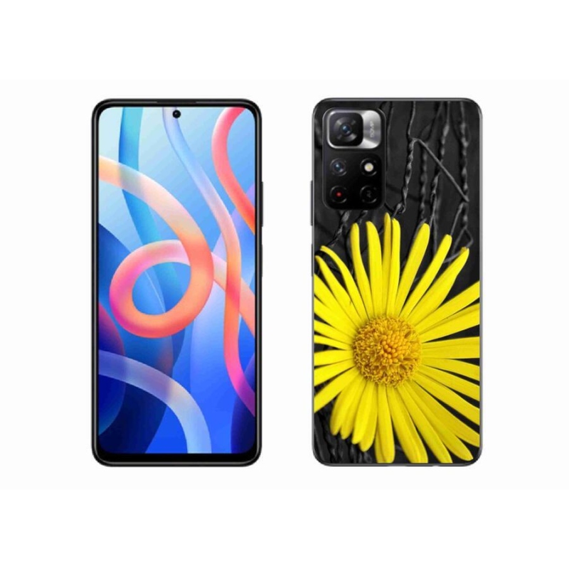 Gélový kryt mmCase na mobil Xiaomi Redmi Note 11S 5G - žltá kvetina