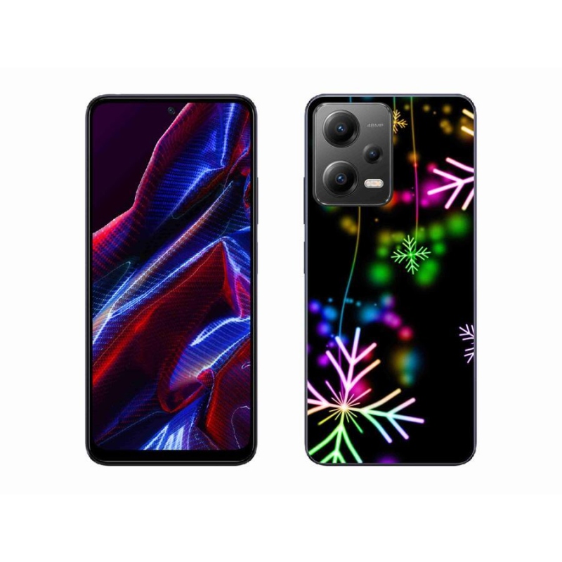 Gélový kryt mmCase na mobil Xiaomi Redmi Note 12 5G - farebné vločky