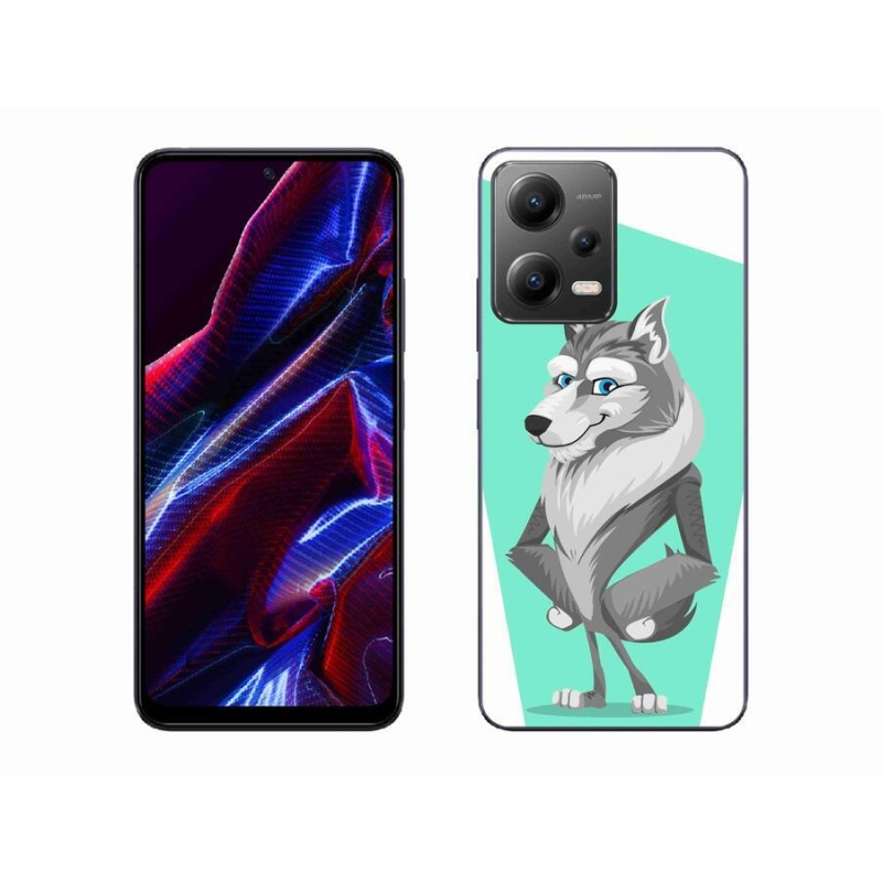 Gélový kryt mmCase na mobil Xiaomi Redmi Note 12 5G - kreslený vlk