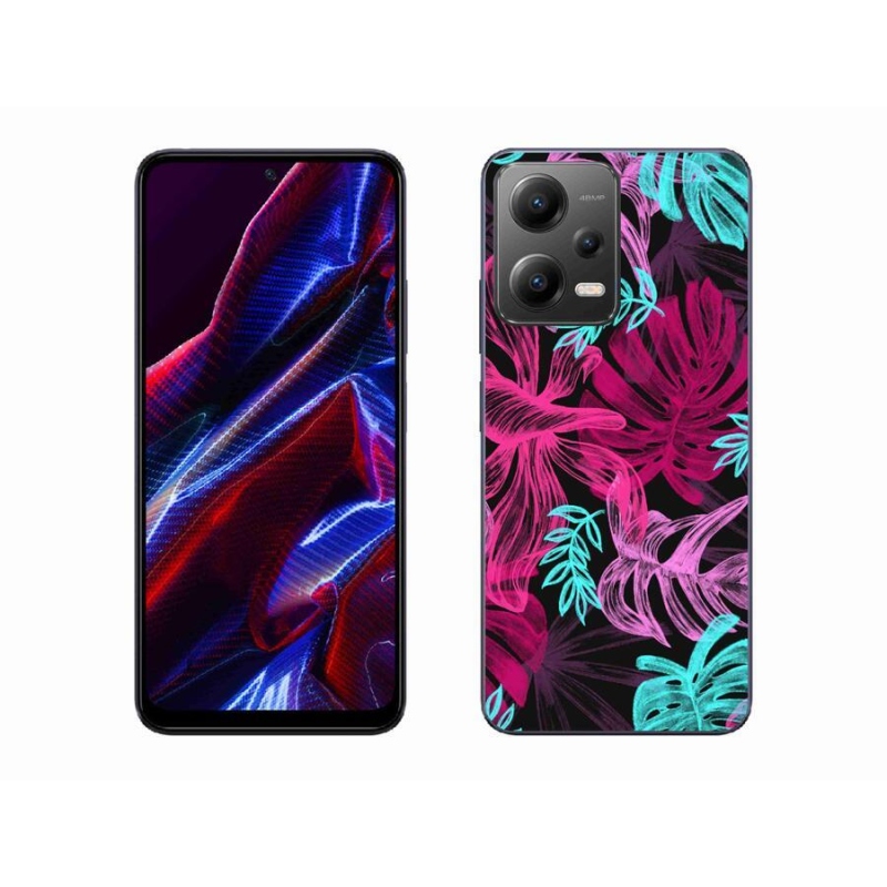 Gélový kryt mmCase na mobil Xiaomi Redmi Note 12 5G - kvety 1