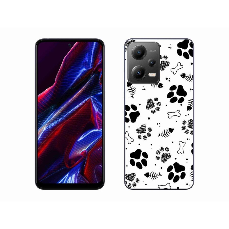 Gélový kryt mmCase na mobil Xiaomi Redmi Note 12 5G - psie labky 1