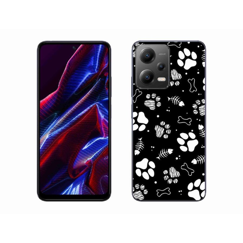 Gélový kryt mmCase na mobil Xiaomi Redmi Note 12 5G - psie labky